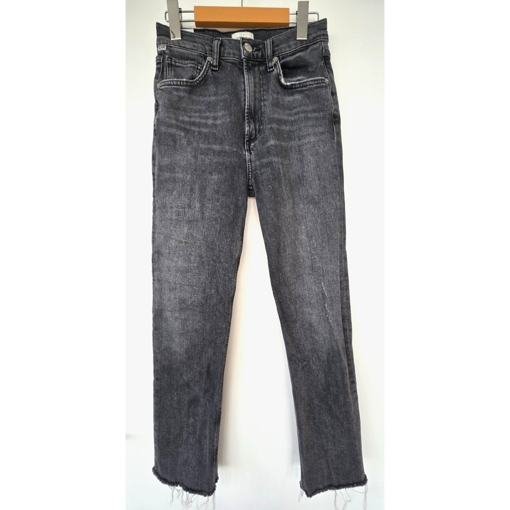 Citizens of Humanity Daphne Crop Grey Hem Highrise Sz 25